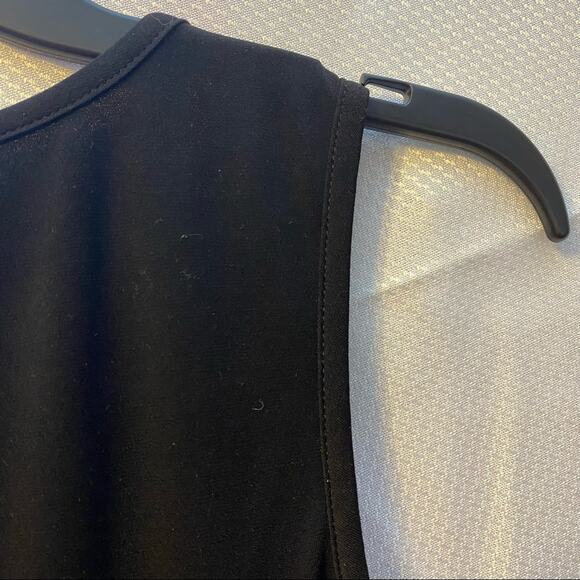 B Wear Black Cocktail Shiny Dress Size Medium Beaded Necklace Shimmer Black - Picture 7 of 11